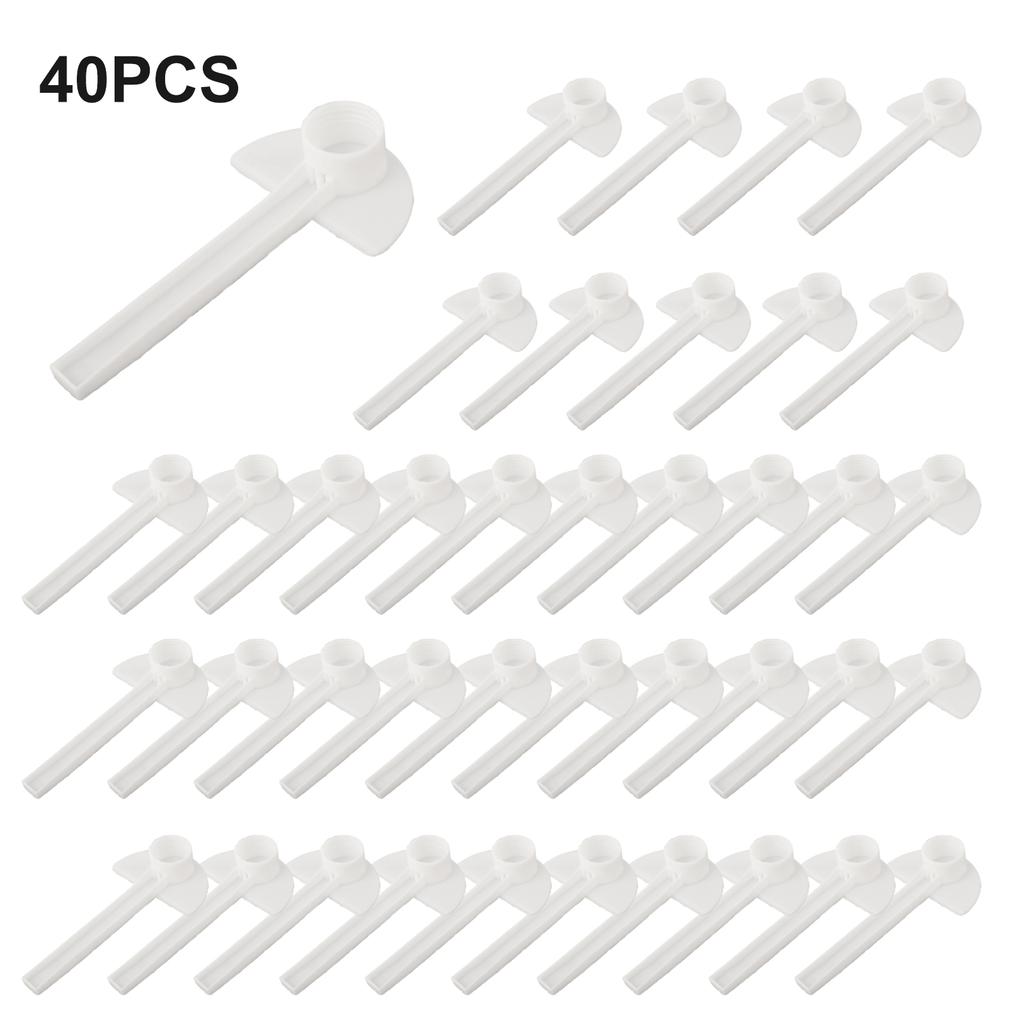Plastic Feeder Bee Feeder 40pcs Beekeepers Tool Plastic Sealing White For Bee Garden Bee Food Feeder For Beekeepers Tool