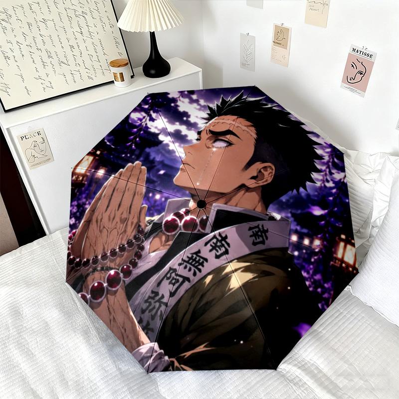 Japanese-style cartoon Demon Slayer Kamado Tanjiro & Kamado Nezuko umbrella including home travel and outdoor activities Multi functional umbrella 3