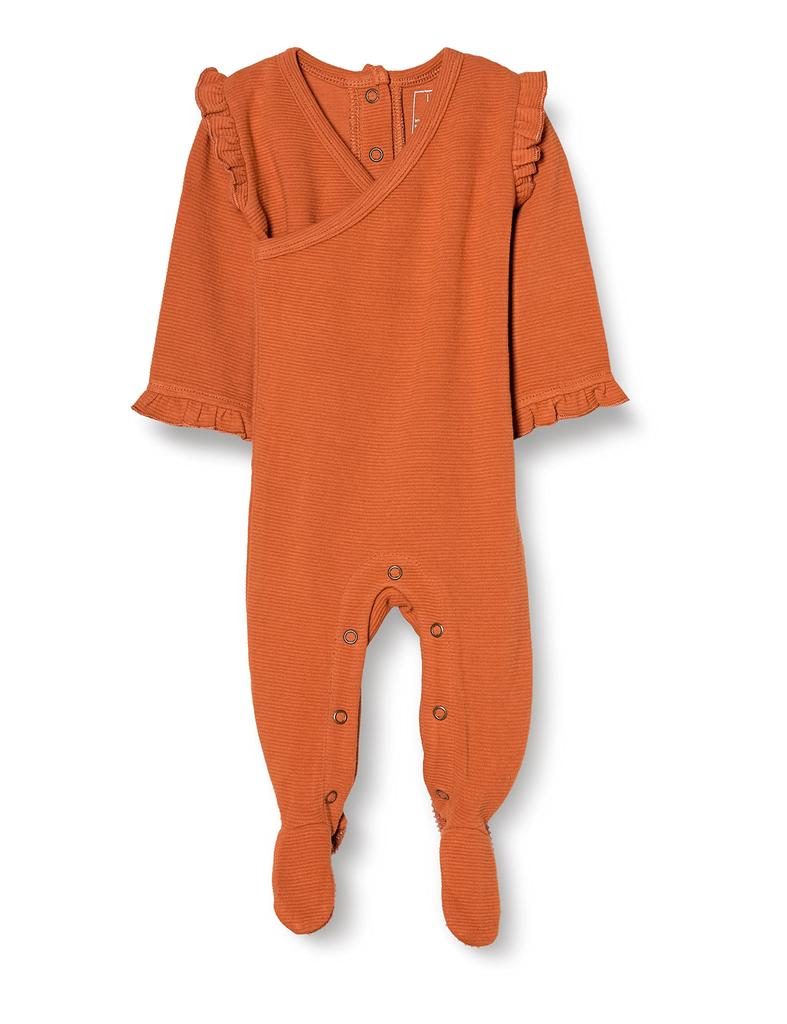 Organic footed romper for babies Paprika [L'ovedbaby] cc2-493 3-6M (for 3-6 months)