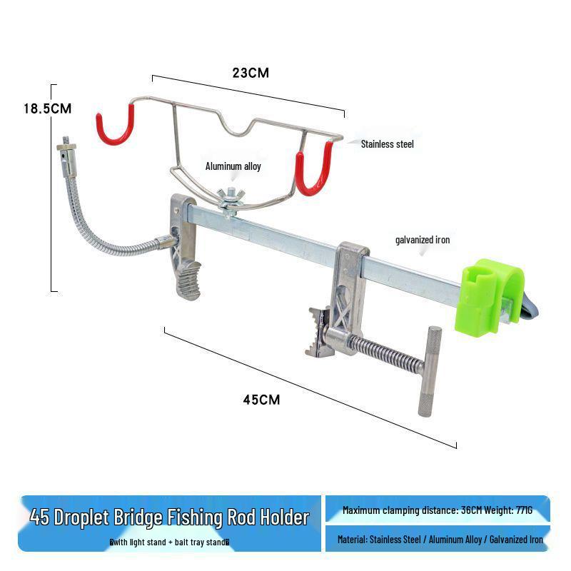 Multi-Functional Fishing Rod Holder for Ice, Boat, and Raft Fishing