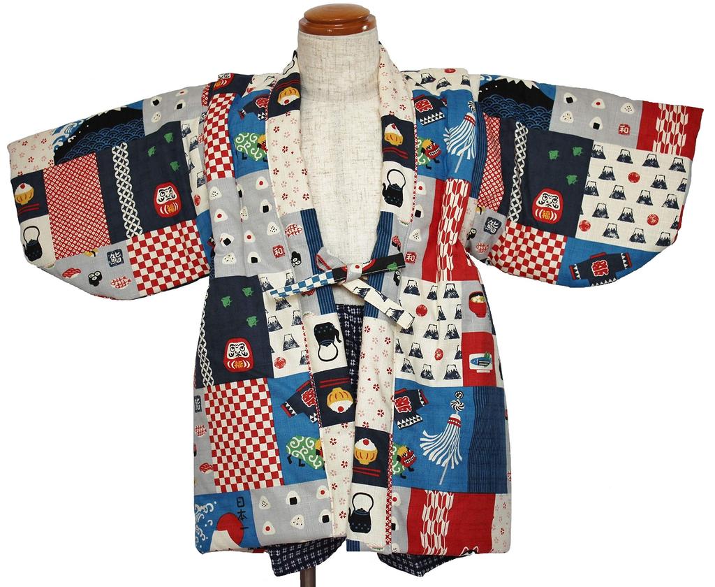 Chanchanko Hanten Hanten Hakaten Boys Best Patchwork Pattern Red Back Quilt Size 90cm 100cm 110cm 120cm Made In Japan [Japanese-Rudo] Children's