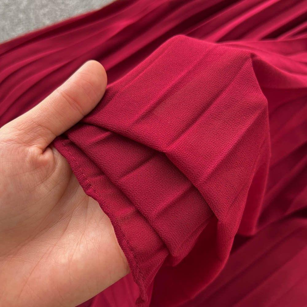 Женское летнее элегантное шифоновое платье с цветочным поясом — фото 12