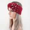 Warm And Stylish Ear Warmer Winter Headband For Women Lightweight New Pearl Knitted Cross Headbands