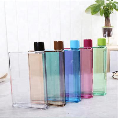 Yaratıcı Basit A6 Kağıt Bardak Kullanışlı Taşınabilir Plastik Su Kare Su Şişesi Bardak Boş Zaman Sporları Düz Kettle Toptan Şişe
