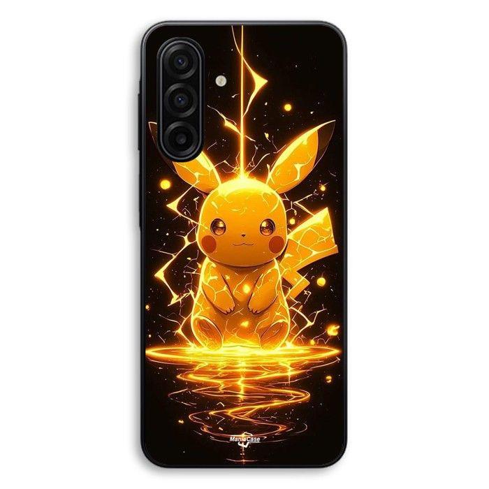 Custodia Per Samsung Galaxy A17 Pikachu Fulmine Maniacase nero