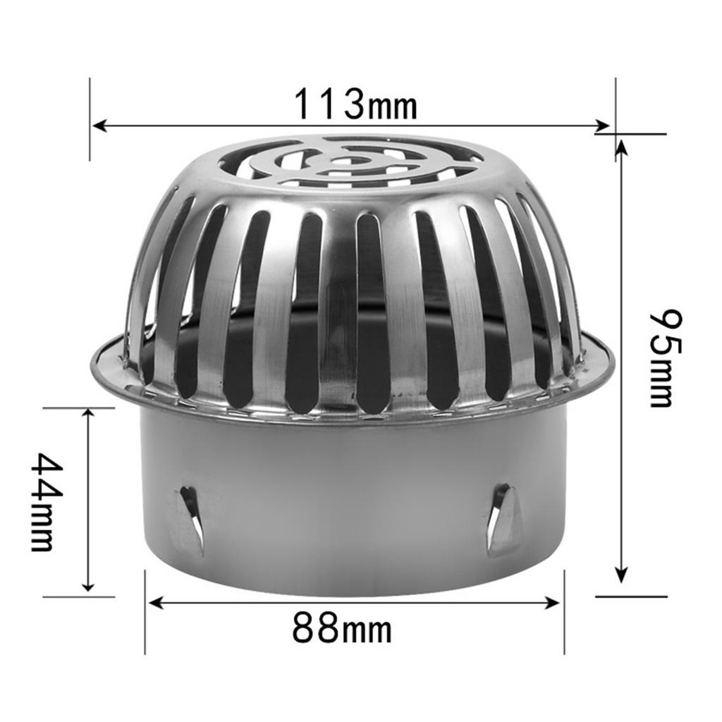 Stainless Steel Balcony Roof Round Large Displacement Anti-blocking Floor Drain