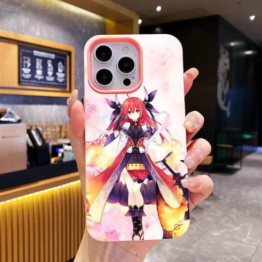 Date a Live Kotori Itsuka Jelly Double layer Pink Mobile Phone Case for iPhone 17 16 15 14 13 12 11 Air Pro Max Plus Protective
