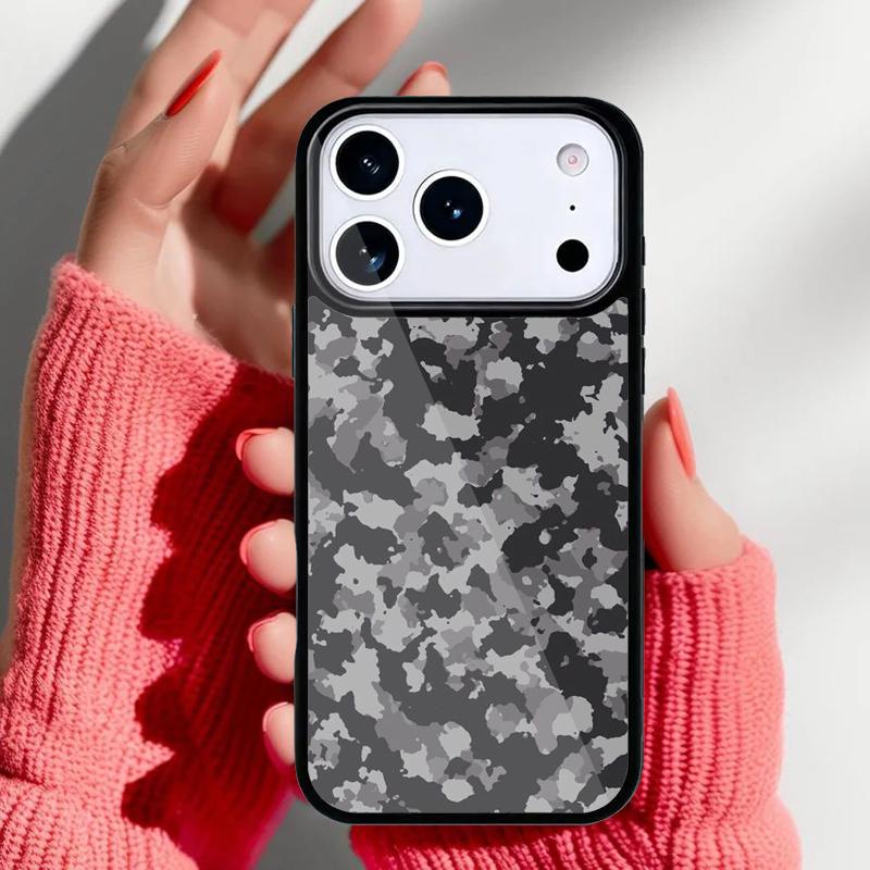 Camouflage Camo Telefoonhoesje voor iPhone 17 16 15 14 13 Pro Max Achterkant voor 12 11 Pro Coque