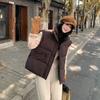 Down cotton vest women's short thickened autumn and winter new college style loose vest