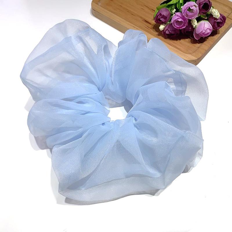 Super Bright Organza Large Intestine Ring Hair Band Girl Head Band Fashion Wide Edge Hair Accessories
