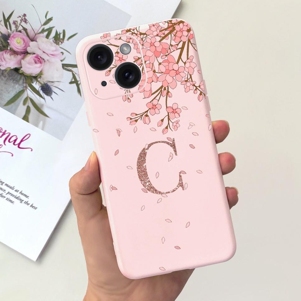 For Apple iPhone 15 15Pro 5G Case Fashion Letter Flower Luxury Crown Soft Silicone Cover For iPhone15+ 15Plus 15 Pro Max Bumper