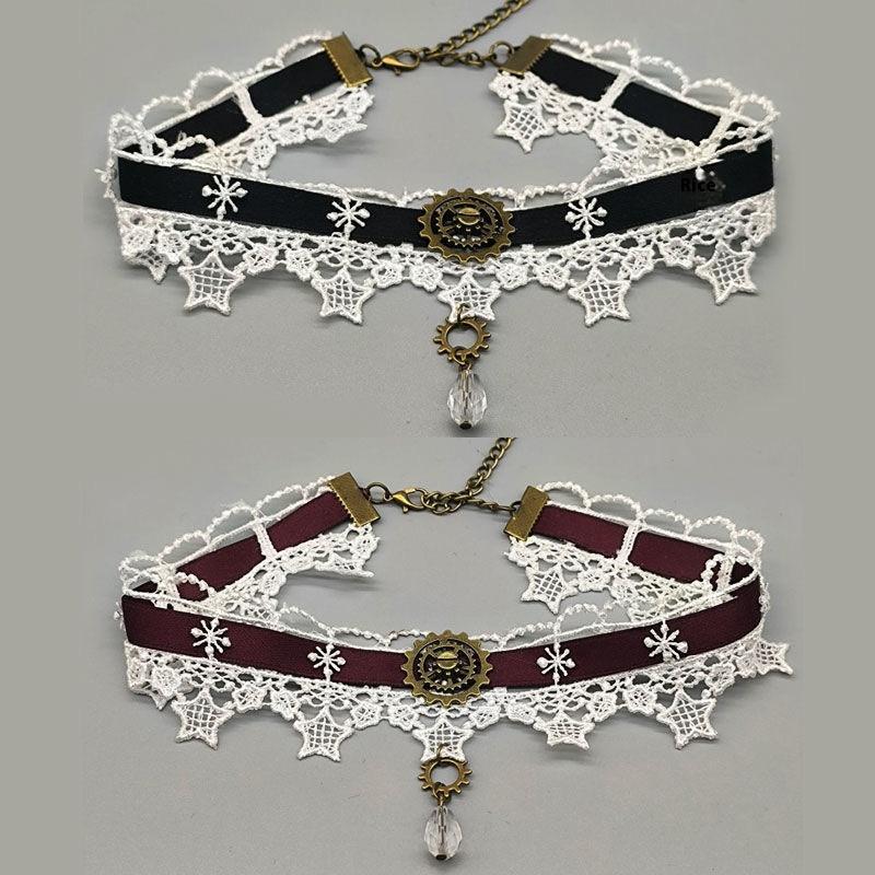 Collar Gótico Punk Steampunk Navidad Cinta Encaje Gargantilla Collar