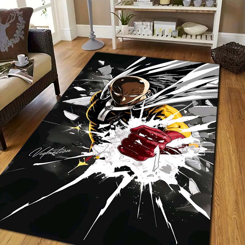 One Punch Man Saitama Cartoon Anime Printed Carpet Flannel Yoga Mat Living Room Bedroom Decoration Non slip Toilet Entrance rug