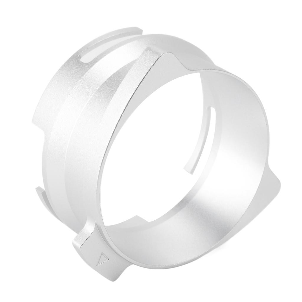 Dosiertrichter Aluminiumlegierung Spritzwassergeschützt Drehbar Kaffeedosierring für 54mm Siebträger Silber