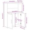 Bookshelf Black Oak Effect 60 x 24 x 85 cm Engineered Wood