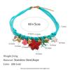 Summer Fashion DIY Shell Necklace 18K Gold Plated Waterproof Stainless Steel Jewelry Set for Gift & Party
