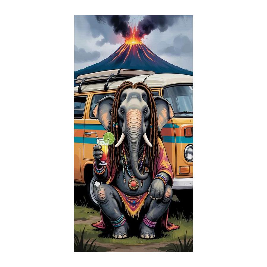 

Volcano Bus Elephant Large Size Diamond Painting Animals Diy Full Square Round Drill Rhinestone Embroidery Mosaic Cross Stitch Kits Wall Decor Round drill 30x60cm