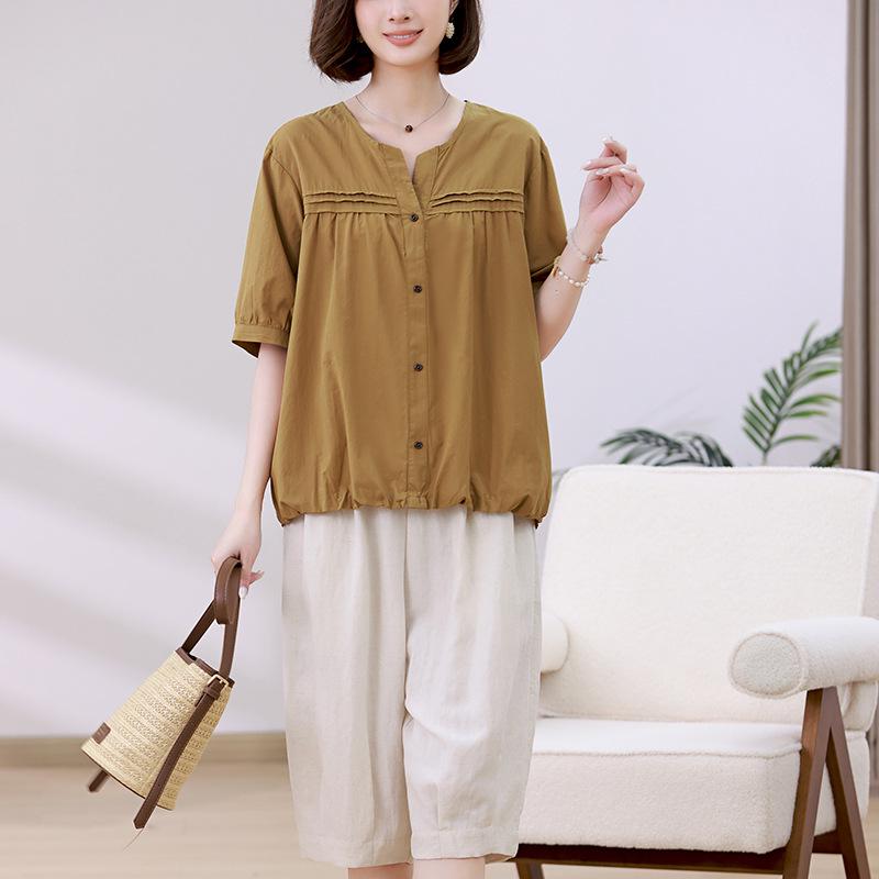 

Женский летний 2024 модный комплект из двух частей свободного кроя, стройнящий фигуру XL recommended for 140-160 jin