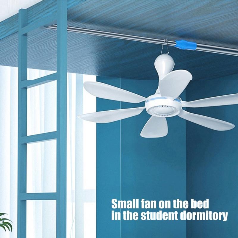 Foldable Mini USB Ceiling Fan with Remote Quiet Operation For Camping Travel Office Dormitory