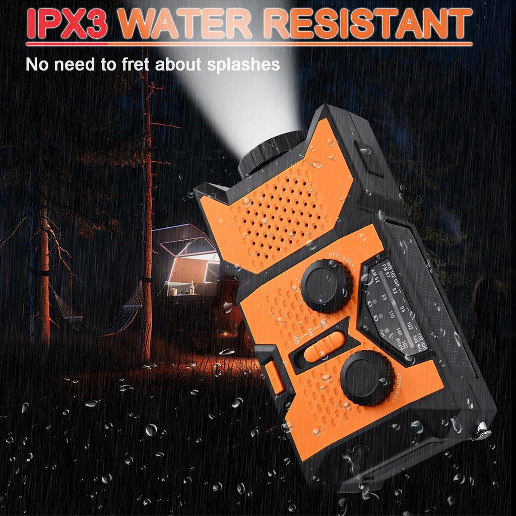 Portable Emergency Radio & Hand-Crank Generator with Phone Charger