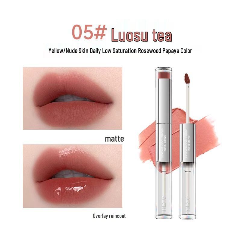 

AZTK Double-Ended Water Light Lip Gloss & Lip Mud – Non-Stick, Nude Finish