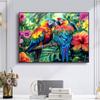 5d DIY Diamond Painting Cross Stitch Colorful Parrot Animals Diamond Embroidery Mosaic Full Round Drill Home Decor