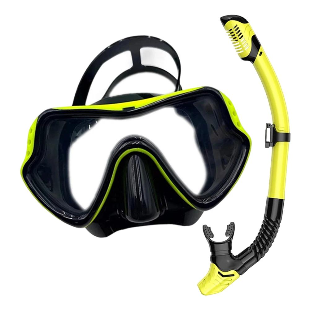 1Set Professional Snorkel Diving Mask Snorkels Goggles Glasses Diving Goggles Swimming Tube Set Snorkel Mask Adult Unisex