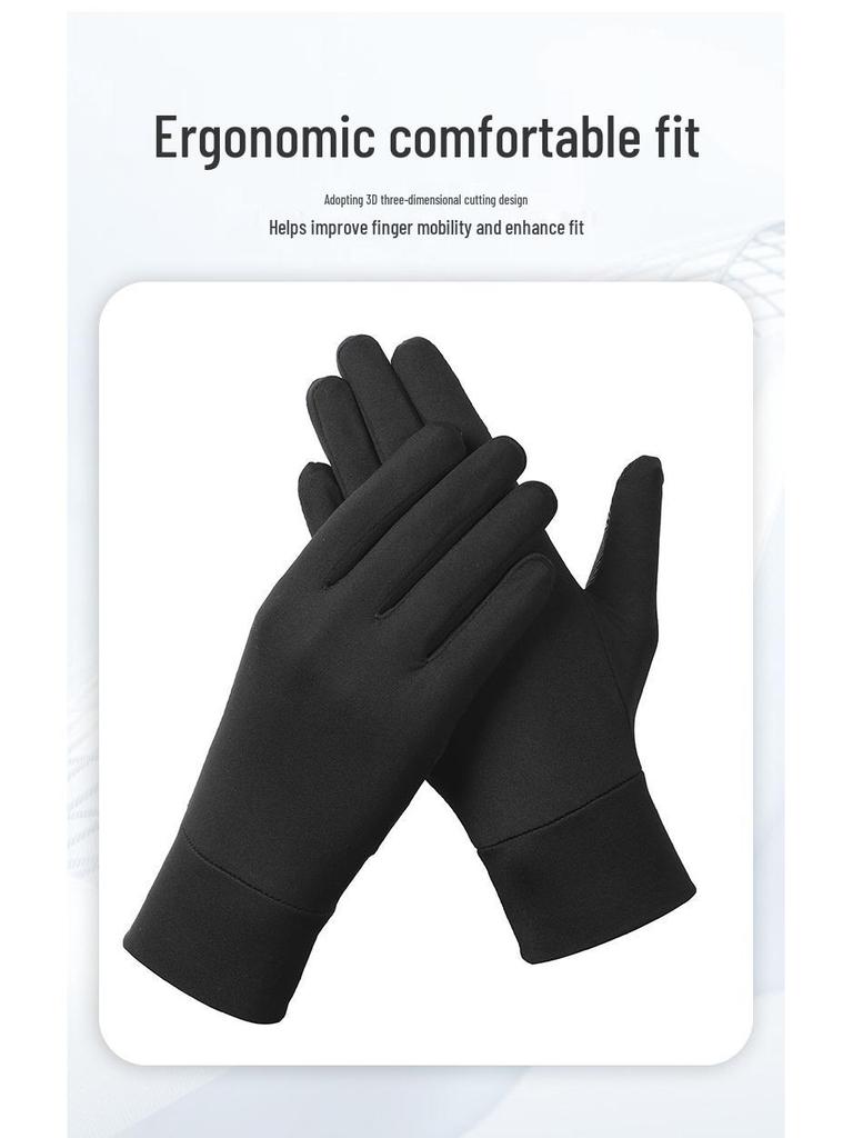 Men's Windproof Touchscreen Ski and Running Gloves - Non-Slip Outdoor Sports Gear for Spring and Autumn.