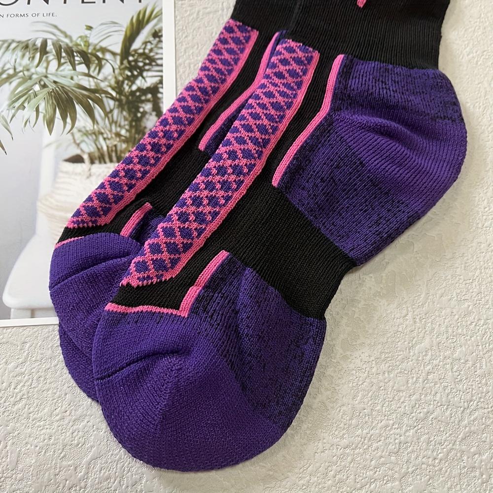 1 Pair Thick Insulated Breathable Moisture Ski Socks for Skiing Machine Washable Cold Weather Athletic Socks