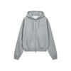 [Matinkim] Essential Kapuzenpullover mit Reißverschluss und Rückenlogo in Grau