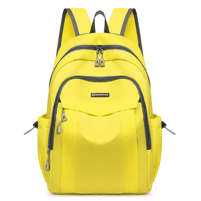 

Рюкзак Новый дорожный легкий складной однотонный рюкзак для отдыха Мужской и женский дорожный рюкзак для альпинизма и активного отдыха с принтом жёлтый