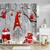 Funny Christmas Animals Shower Curtain Cute Puppy Dinosaur With Christmas Hat Flamingo Fabric Home Bath Curtains Bathroom Decor