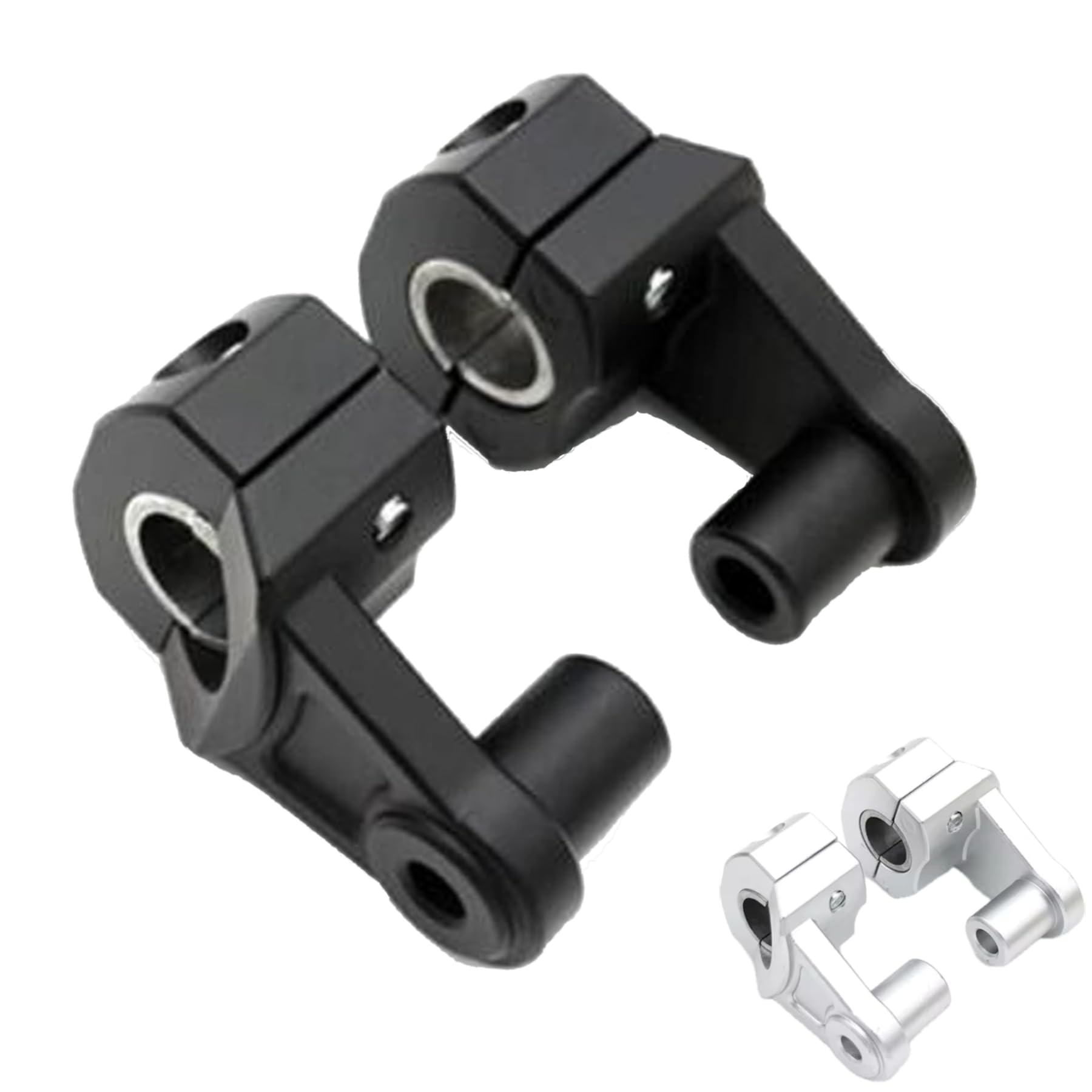 

ROOOCYY Пост руля велосипеда Диаметр 22 мм/28 мм Универсальный райзер зажима руля мотоцикла (черный)