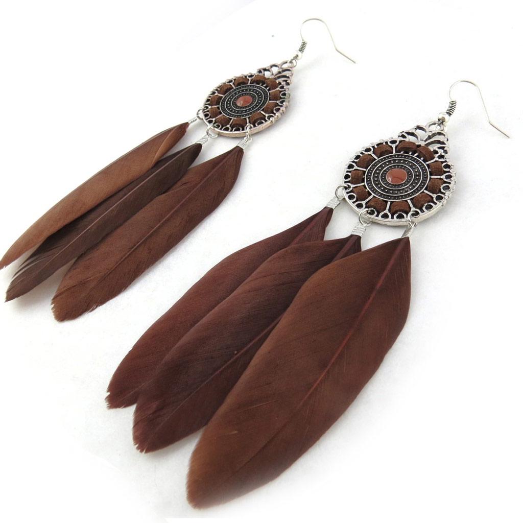 Les Trésors De Lily [N1149] - Boucles Créateur 'Cheyennes' marron