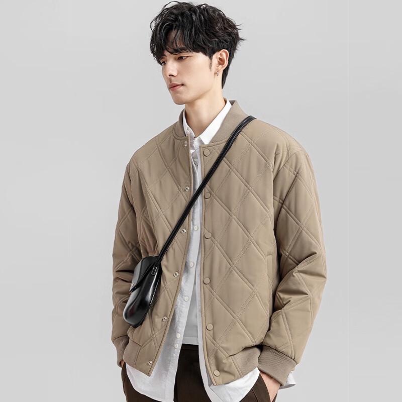 Men's Padded Baseball Collar Casual Warm Jacket