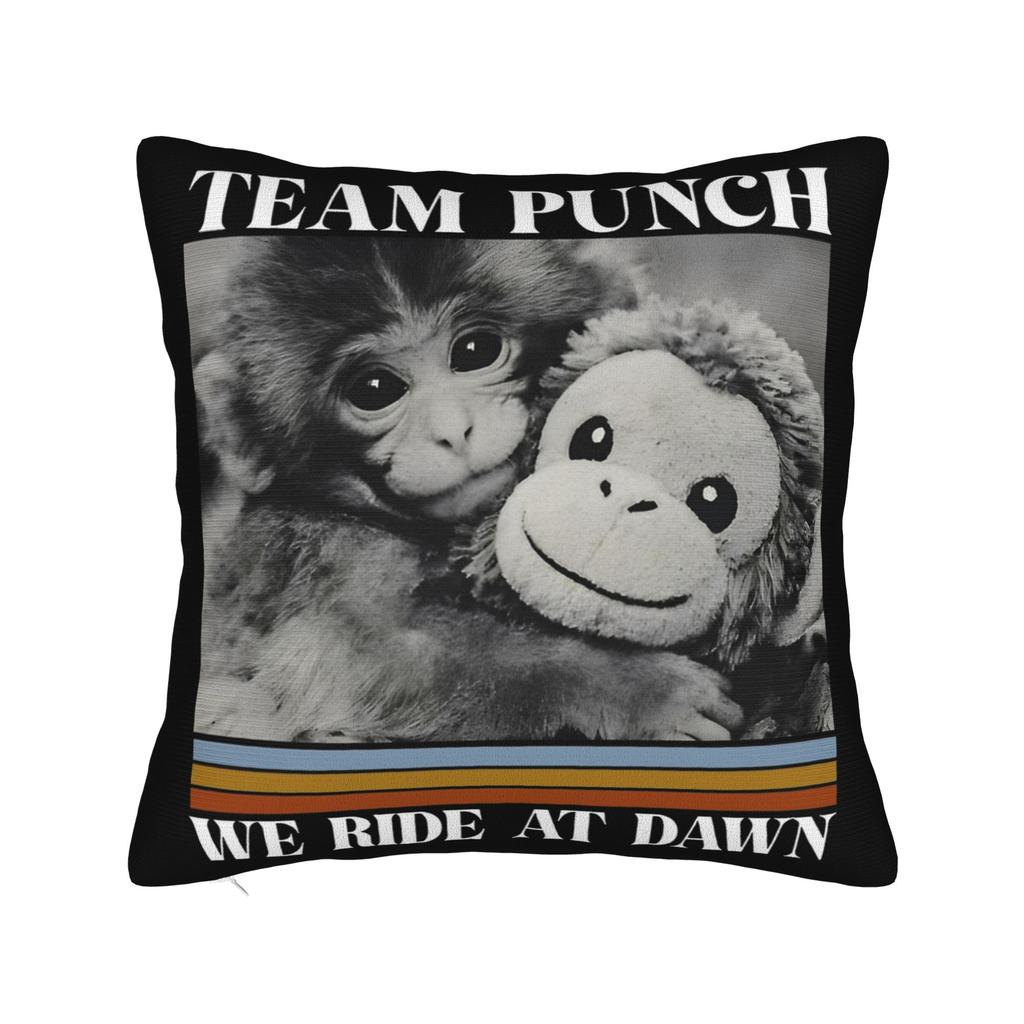 Baby Monkey Punch Pillowcase Soft Fabric Cushion Cover Decorations Pillow Case Cover Home Square 18''