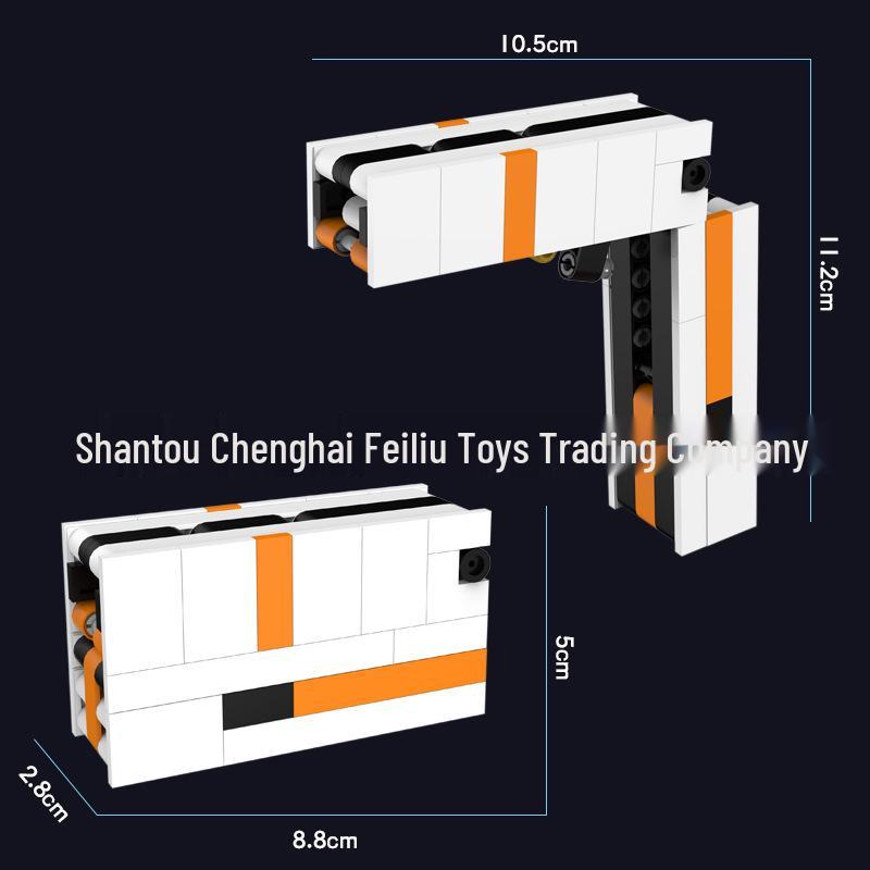 Pro-Minister Faction Building Block Gun: Folding Bullet Launcher Toy - Life Card Boy's Birthday Gift