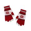 Iwarm Love Warm Snowflake Men's and Women's Warm Touch Screen Gloves Christmas Winter Fleece Jacquard Knitted Gloves