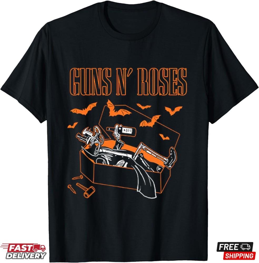 Guns N Roses Band Glow In The Dark Robot Coffin T-Shirt Gift for Metal Fans Unisex T-Shirt XXL