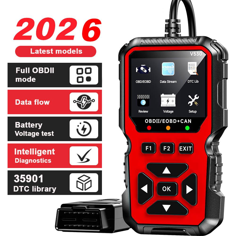 Car Inspection Instrument, Fault Diagnosis Instrument, Battery Detection Decoding Instrument, Engine Fault Detection Instrument красный