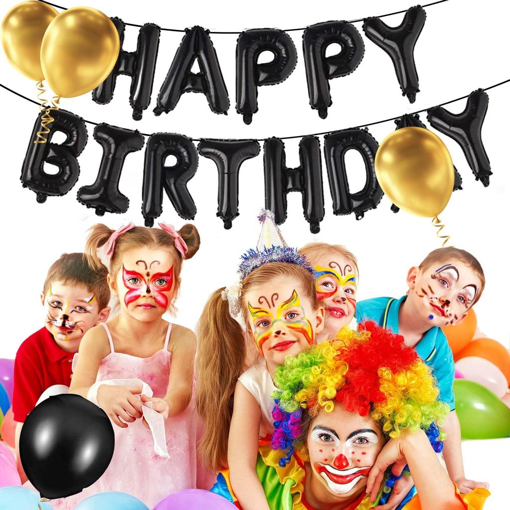 Happy Birthday Balloon Banner Party 16 Inch 3D Aluminum Foil Inflatable Letter kit set Banner Balloons Birthday Party Decorations Supplies Party