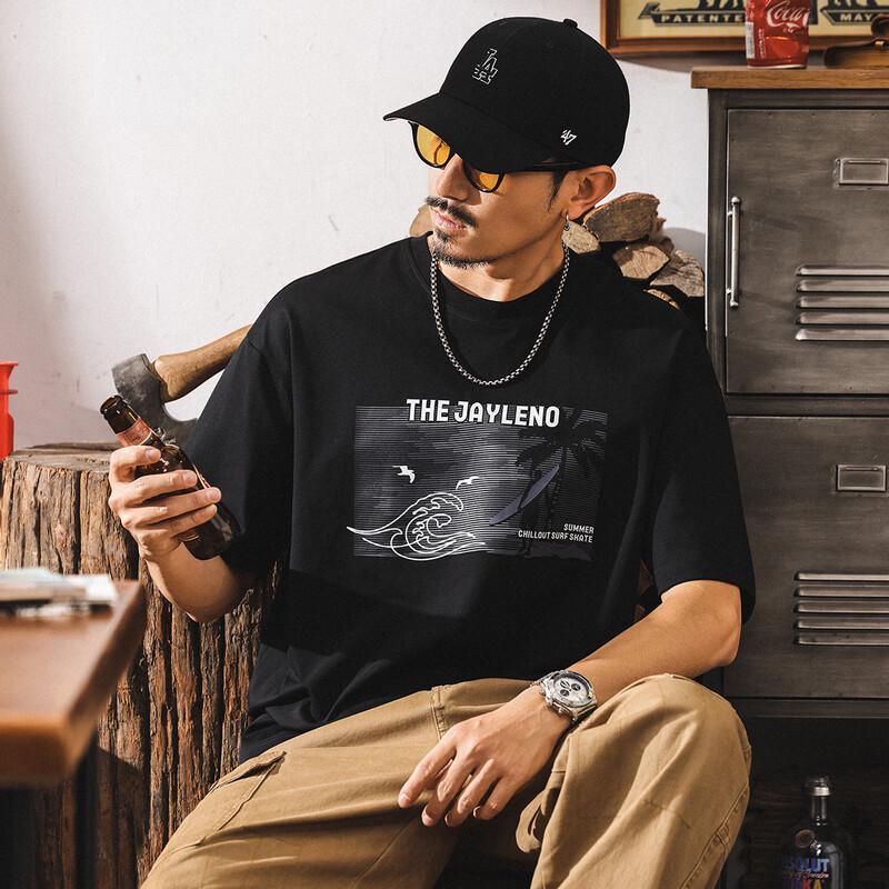 

Мужская гавайская футболка Jieleinuo из ледяного шелка свободного кроя 4XL