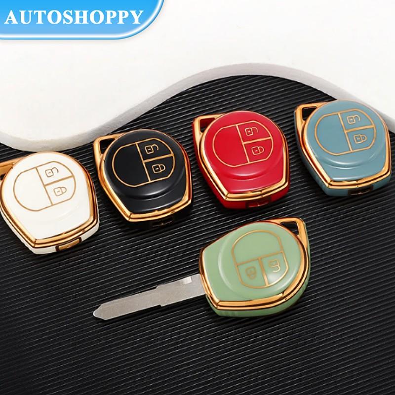 Housse En Cuir Pour Clé Ferrari - Coque Protection Télécommande - Porte-clés Inclus - Noir - Cadeau élégant