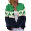 LXF-YK52 Crew Neck Cardigan St. Patrick's 3D Printed Sweater New Knitted European beautiful woman