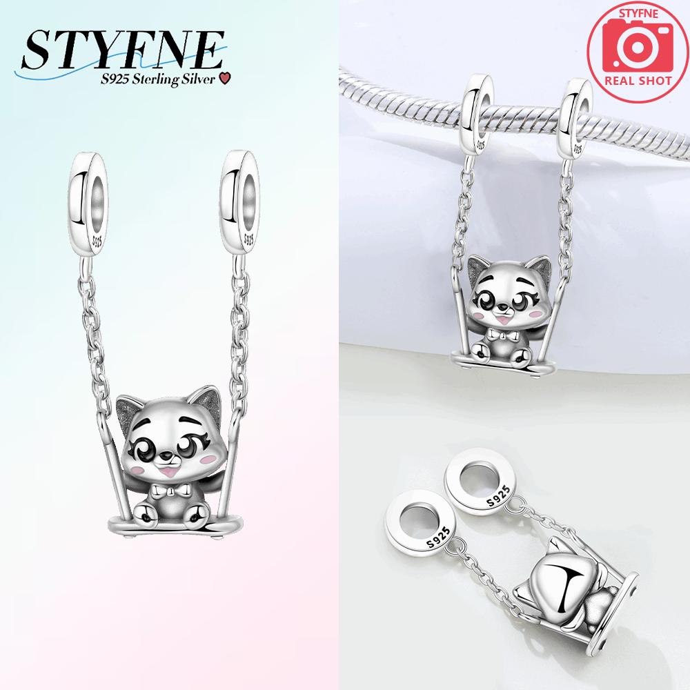 

Charm Bead Components Plata Originales Swinging Kitten Bead Components Designed For Charm Bead Components Copper Metal Bracelet High Quality Fine