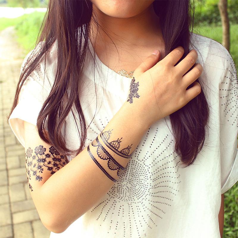 Beauty Sticker Black Tattoo Sticker Temporary Tattoo Waterproof Tattoo Sticker