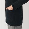 MUJI Women's Wool Blend Boucle V-Neck Cardigan, Dark Gray, Size BA1PNA4A, Women's Size S