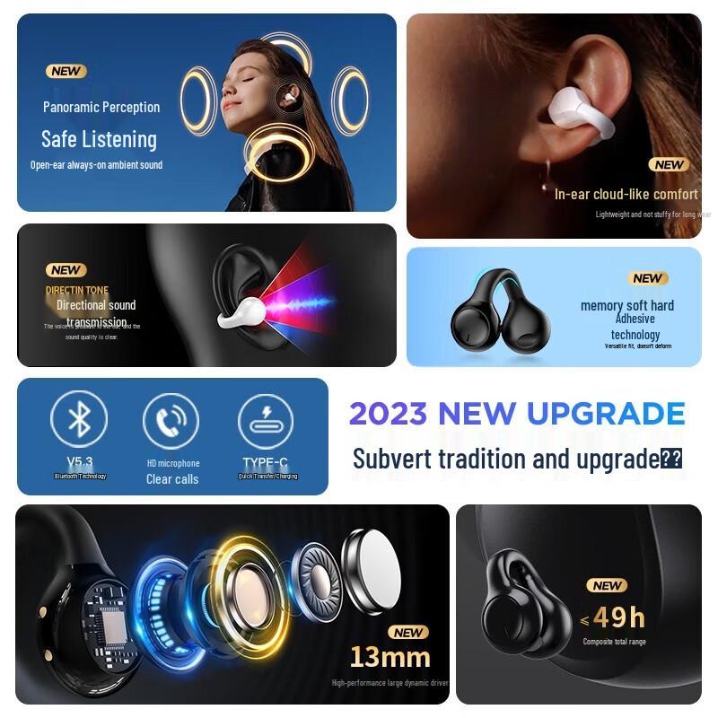 aigo TX02 Ear Clip Open-Ear Wireless Bluetooth Sports Headset