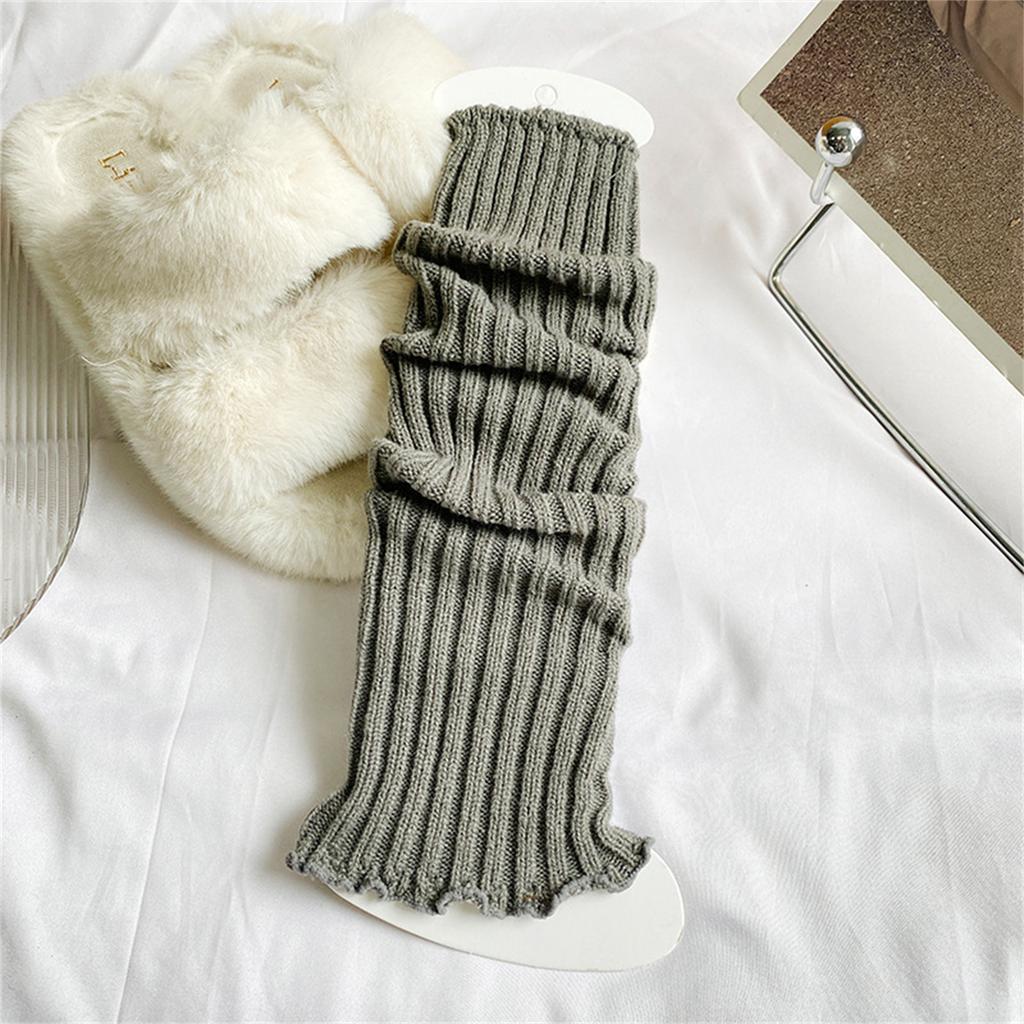 Women's Leg Warmer Fuzzy Knitted Leg Sleeve Winter Students Girls JK Foot Cover