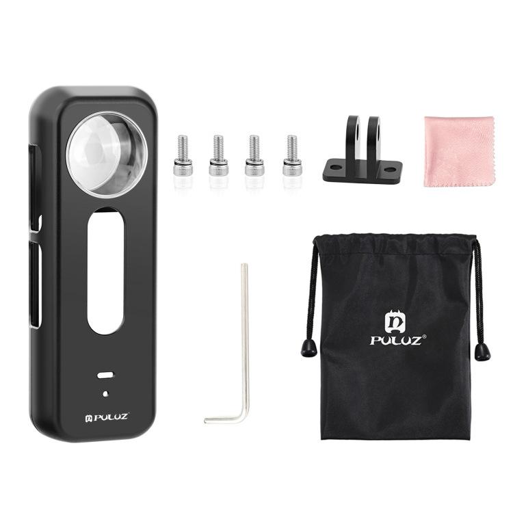 PULUZ Fat Cow Metal Rabbit Cage & Lens Protector for Insta360 X4 Panoramic Camera